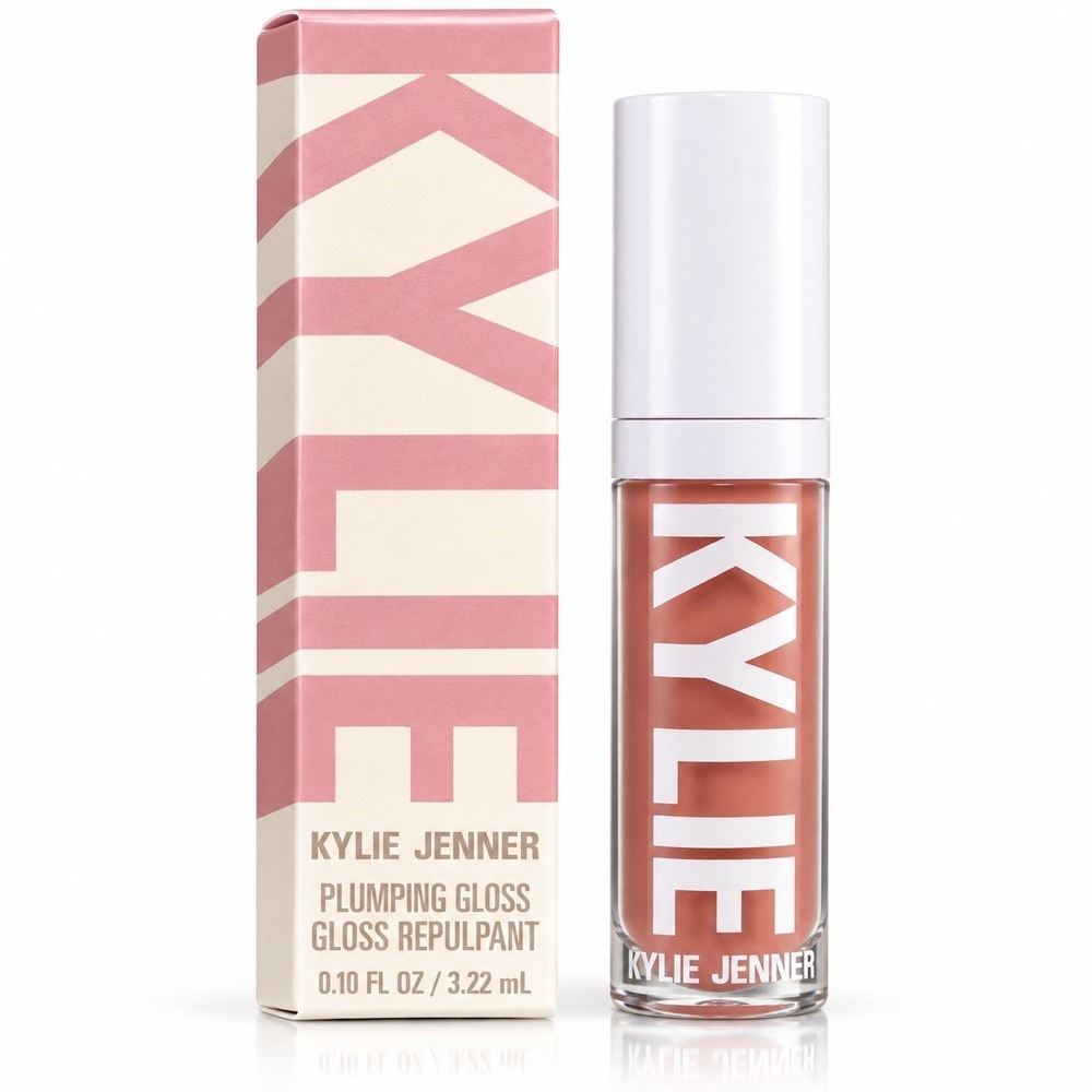 Kylie Jenner Plumping Gloss 733 On Neutral Nude Beige Lip Gloss 0.10 oz NEW